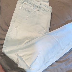 Light Blue Distressed Skinny Jeans